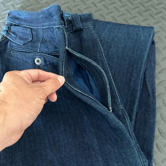 MISTER FREEDOM Le Valseur - Indigo HBT Trousers Pants Size 34 Made in Japan Mint - Picture 8 of 12